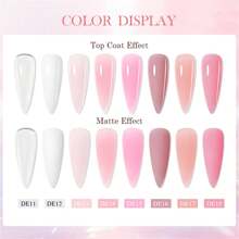 20ML Poly Nail Extension Gel Nude Pink Clear White Semi Permanent UV Hard Gel Nails Finger Prolong Gel Nail Polish - PinkNude - View 4