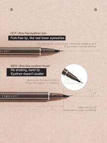 JUDYDOLL Ultra Fine 18° Liquid Eyeliner Pen, Smudge-Proof, Waterproof, Brown & Black, Suitable For Makeup Freckles, Inner/Lower Lash Line, Natural Look, Perfect For Dating, Weddings, Parties, Gifts - #03 Medium Brown - View 6