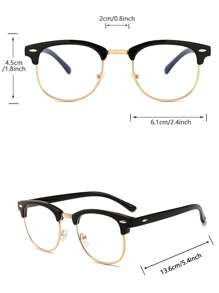 Men Metal Frame EyeGlasses Accessories - Black - View 5