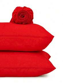 Sheet Sets With Pillowcases - 紅色 - 查看 2