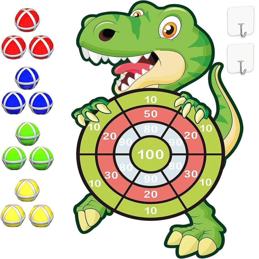 30 Inches Big Dinosaur Target Toy, Dartboard Sticky Ball Game, Party ...