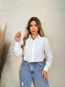 Women Blouses - 白色 - 查看 3