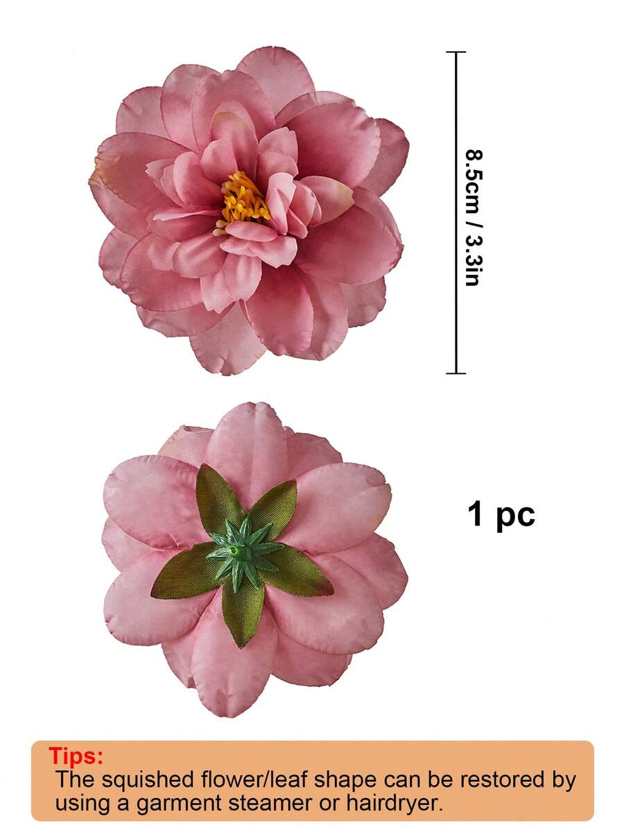 5pcs Silk Peony Artificial Flower Heads 3.3'' Fake Peony Flowers Heads