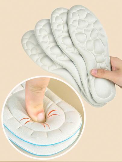 3ANGNI 1 Pair Cushioned Insoles In Apricot, Black And Gray Colors, For Comfort In High Heels, Sports Shoes And Casual Shoes, Unisex