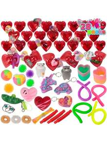 Joyfy 30 Pack Valentines Day Fidget Toy Gift Set For Party Gift Exchange - 彩色 - 查看 1