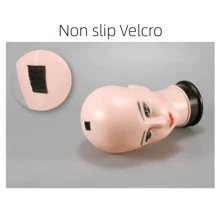 光头模特头像模特头像用于美容化妆假发帽子围巾眼镜展示 - 米色 - 查看 7