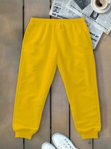 Men Hoodie & Sweatshirt Co-Ords - Yellow - View 3
