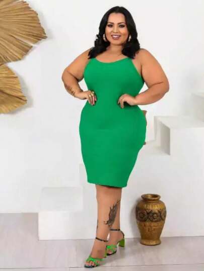 VESTIDO ALCINHA PLUS SIZE GRANDE VESTE 48 A 52