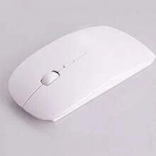 Wireless Mouse, 2.4GHz Mouse Form Fitting Ergonomic Curved Cordless USB Optical Gaming Mouse With Nano Receiver Computer Mouse - White - View 1