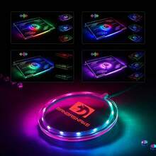 Laptop Stand,366 RGB Backlit,Acrylic Computer Stand Suitable For 17" And Below - White - View 7