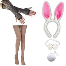 D EXCEED 5PCS Easter Women's Dress Up Ball Rabbit Ears Headband Nightclub Headwear Halloween Dress Up Headwear Holiday Gift Suitable For Various Festival Role Playing Parties Prom - Multicolor - View 7