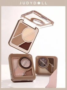 JUDYDOLL 5 色多色调色板，包括眼影、眉笔、轮廓、荧光笔和遮瑕膏，流行的亚洲化妆品小众特别惊喜新产品，送给朋友/女朋友的独特理想礼物 - #B01 - 查看 4