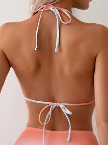 Bộ bikini rời họa tiết gradient đi biển mùa hè - Nhiều màu - Xem 5