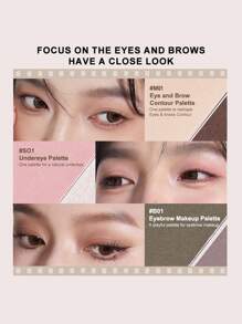 JUDYDOLL 5 色多色调色板，包括眼影、眉笔、轮廓、荧光笔和遮瑕膏，流行的亚洲化妆品小众特别惊喜新产品，送给朋友/女朋友的独特理想礼物 - #B01 - 查看 6