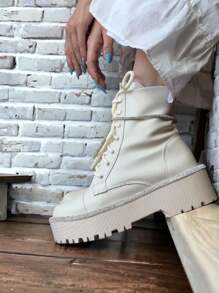 Women Fashion Boots - 香檳色 - 查看 4