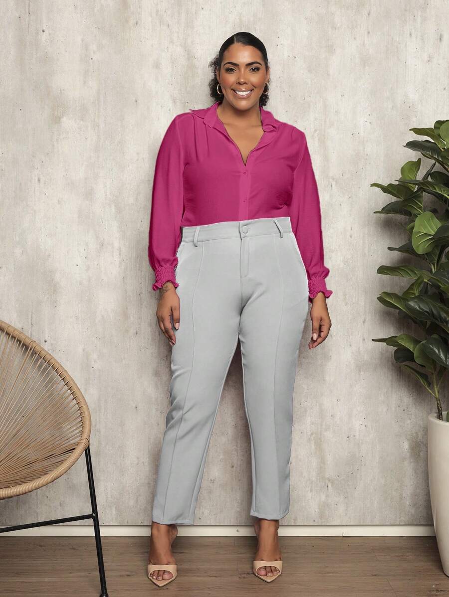 Women Pants - Grey - View 1