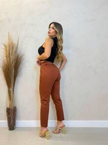 Women Pants - Brown - View 2