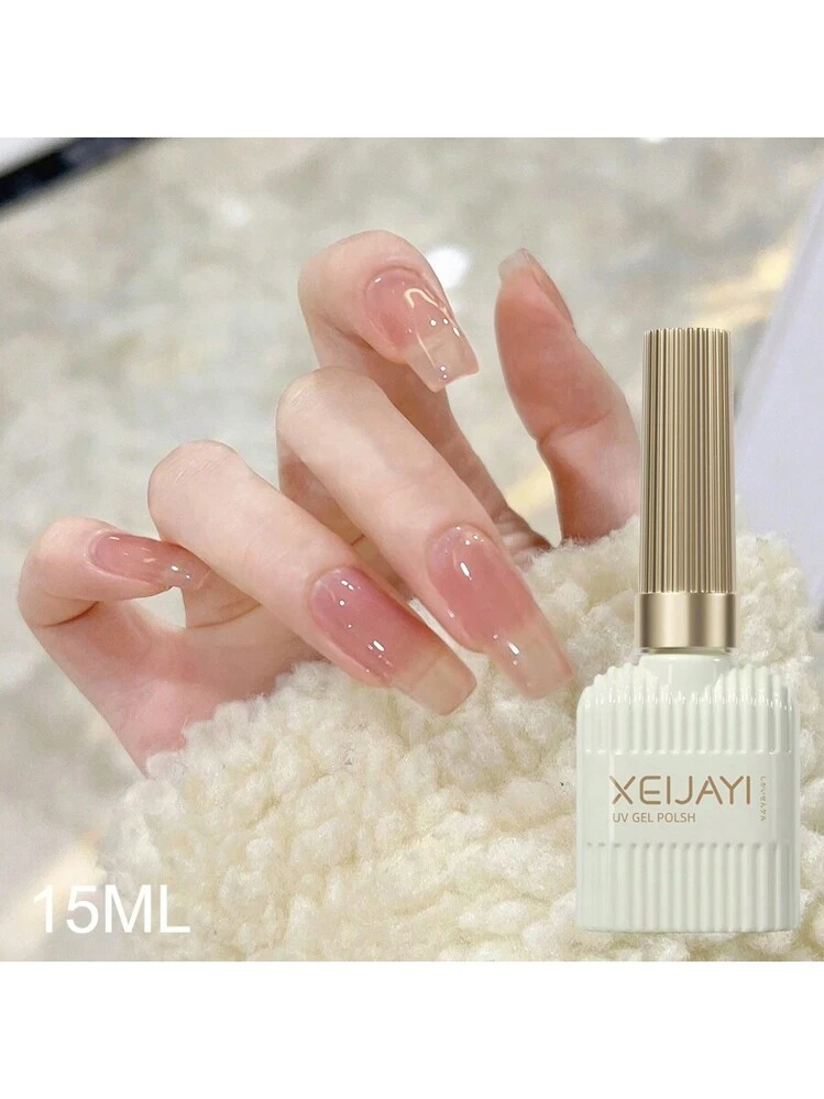 XEIJAYI 1個 15ml レッドジェルネイルポリッシュ、プレーンUVジェル
