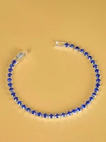 1入鑲嵌水晶裝飾精美手鍊,適合日常佩戴 - 銀色 - 查看 16