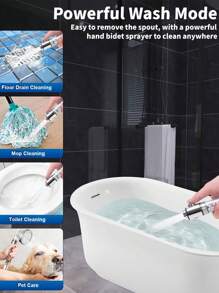 Filtered Shower Head For Hard Water With Stop, High Pressure 4-Mode Shower Heads Built-In Power Spray To Clean Corner, Tub & Pets, Water Softener Handheld Shower To Remove Chlorine & Fluoride