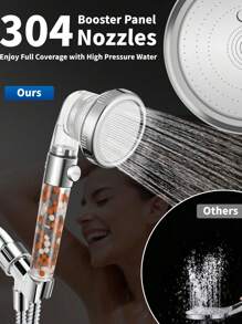 Filtered Shower Head For Hard Water With Stop, High Pressure 4-Mode Shower Heads Built-In Power Spray To Clean Corner, Tub & Pets, Water Softener Handheld Shower To Remove Chlorine & Fluoride
