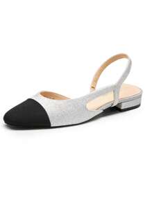 Bailarinas de mujer Zapatillas abiertas Vacación De moda - Plateado - Ver 3