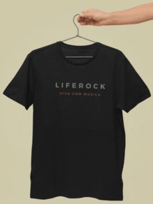 Camiseta Algodão Liferock Premium Slim Preta Casual 2024 Dia a Dia
