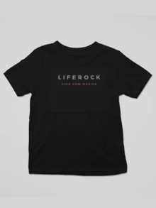Camiseta Algodão Liferock Premium Slim Preta Casual 2024 Dia a Dia