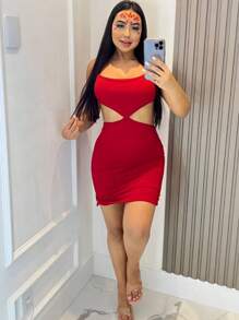 Women Dresses - 紅色 - 查看 1