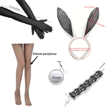 D EXCEED 4PCS Easter Women's Dress Up Ball Plush Glitter Rabbit Ears Headband Nightclub Headwear Halloween Dress Up Headwear Holiday Gift Brazil Carnival Accessories - Multicolor - View 9