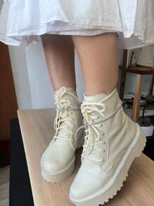 Women Fashion Boots - 香檳色 - 查看 3