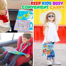 Reusable Sticker Book For Toddlers 2-4, Puffy Sticker Travel Toys For Kids Preschool Learning Activities Busy Book, Removable Stickers For Fashion Activity,Creative Sticker Story Books- World Map - Multicolor - View 7