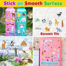 Reusable Sticker Book For Toddlers 2-4, Puffy Sticker Travel Toys For Kids Preschool Learning Activities Busy Book, Removable Stickers For Fashion Activity,Creative Sticker Story Books- World Map - Multicolor - View 8