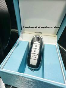 Car Key Protective Case, Made Of Tpu Material, Durable, With Sheepskin Texture Design, Available In Multiple Colors, Suitable For Porsche Models - B Silver - View 3