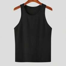 Men Tank Tops - 黑色 - 查看 2