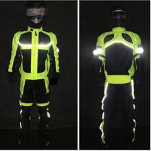 NEW Motorcycle Motorcross MX Armor Touring Sport Bike Textile Jacket Black Green - Green - View 8