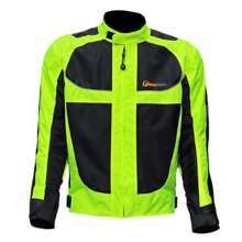 NEW Motorcycle Motorcross MX Armor Touring Sport Bike Textile Jacket Black Green - Green - View 2