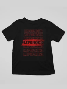 Camiseta Slim Fit Algodão Liferock Preta Premium Estampada Casual