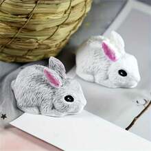 1PC/Khuôn silicon hình thỏ 3D. Nến, thạch cao, Khuôn trang trí - Hồng - Xem 5