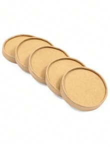 JUVALE 8盎司帶蓋帶走湯裝容器，一次性紙碗（50片裝）婚禮派對禮物袋 - 棕色 - 查看 6