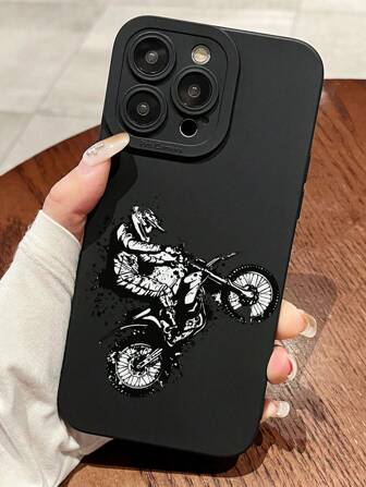 Apple 1pc Motorcycle Racing Car Eye Pupil Design Phone Case Compatible With IPhone 11 12 13 14 Pro Max 15 Pro Max 16 Pro Max &