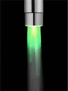 1pc Led Faucet, Color Changing Temperature Control Water Faucet With Light, Cold And Hot Kitchen Sink Sprayer Nozzle - Multicolor - View 8