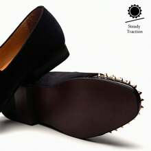 Men Loafers Velvet Loafers Shoes And Wedding Shoes For Men Party Shoes - màu đen - Xem 6