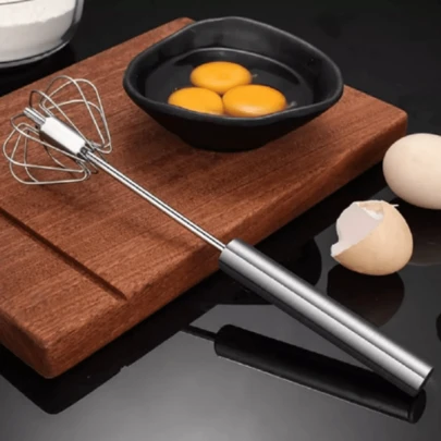 Batedor de Ovos Mixer Fouet Semi Automático Inox Cozinha