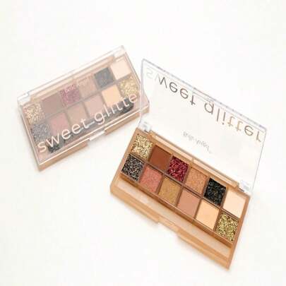 Paleta De Sombra Sweet Gliiter Estilo Versátil 12 Cores Lançamento - Belle Angel