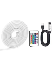 Acosh Neon 1m/2m/3m RGB Neon Rope Lights LED Flexible Light Strip Waterproof Silicone Bendable To Custom Shape, With 24-Key Remote Control For Remote Control Of Color Change, Suitable For Bedroom, Living Room, Outdoor Party Decoration. - RGB - View 10