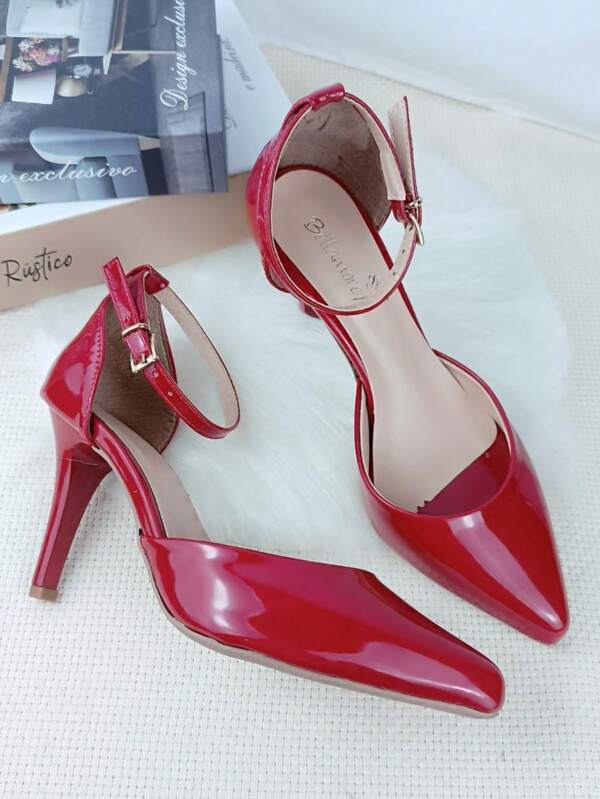Sapato Scarpin Feminino Bico Fino Com Salto Médio Confortável sapatos feminina elegante