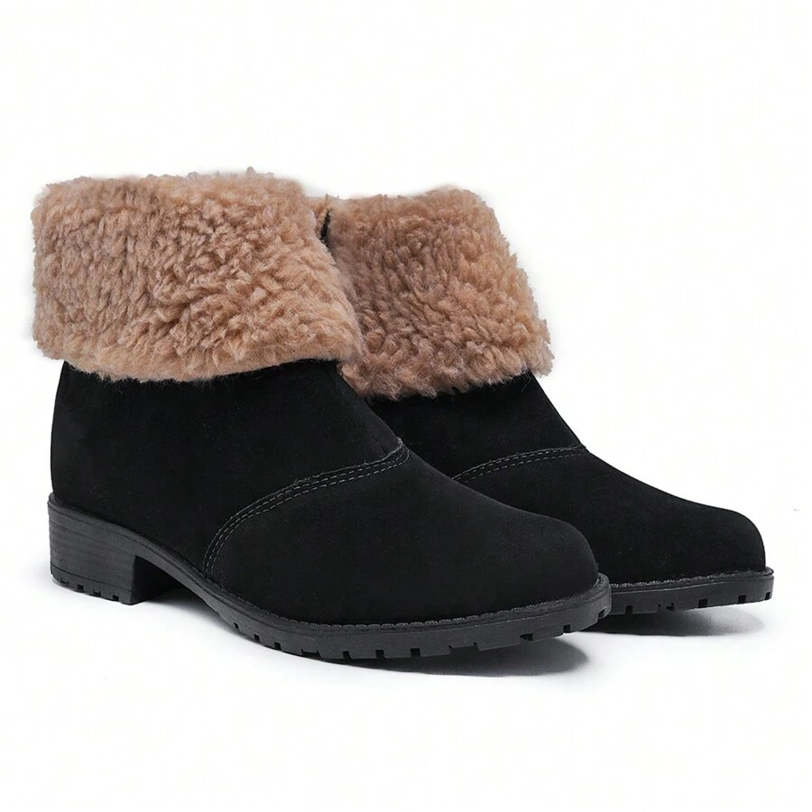 Women Mid-Calf Boots - 黑色 - 查看 1