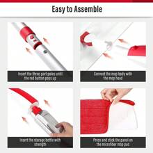 Mop Spray em Metal com Reservatório Plástico Cinza MS611 - Vermelho - Visão 3