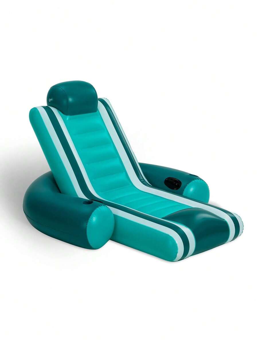 Syncfun Inflatable Pool Float Recliner & Heavy Duty Comfortable Pool ...
